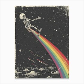 Rainbow Skeleton 7 Canvas Print