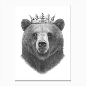 King Bear Canvas Print