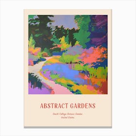 Colourful Gardens Smith College Botanic Garden Usa 4 Red Poster Canvas Print