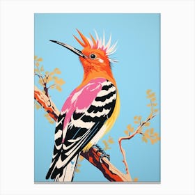 Andy Warhol Style Bird Hoopoe 1 Canvas Print