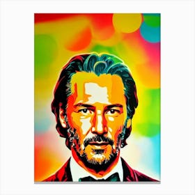 Keanu Reeves Colourful Pop Movies Art Movies Canvas Print