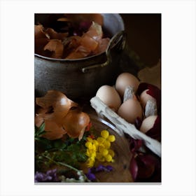 Eggs And Flowers 6 Canvas Print