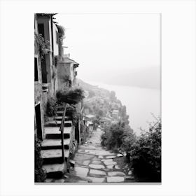 Cinque Terre, Italy, Black And White Photography 3 Canvas Print