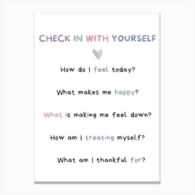 Check In With Yourself Canvas Print