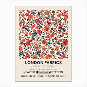 Poster Lily Lane London Fabrics Floral Pattern 8 Canvas Print