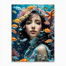 Underwater Girl No.4 Canvas Print