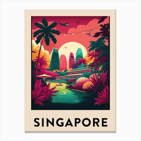 Singapore Vintage Travel Poster Canvas Print