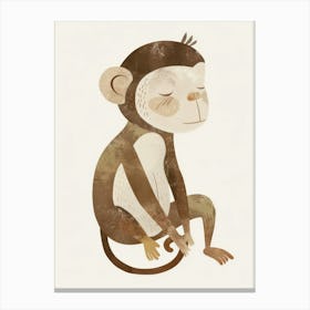 Charming Nursery Kids Animals Monkey 1 Canvas Print