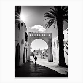 Sousse, Tunisia,, Mediterranean Black And White Photography Analogue 3 Canvas Print