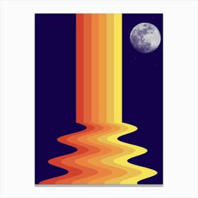 Moon And Heat Waves Canvas Print