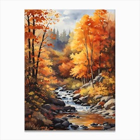 Autumn Stream Canvas Print