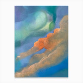 'Clouds' sunset sky hand painted  Canvas Print