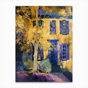 House With Blue Shutters 1 Canvas Print