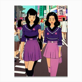 Twins In Japan Canvas Print