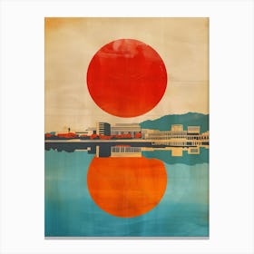 Hiroshima Peace Memorial Park Mid Century Modern  2 Canvas Print