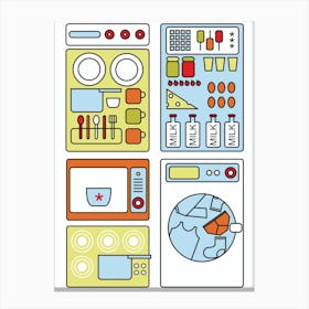 Pop White Goods Canvas Print