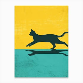 Cat Running Canvas Print Canvas Print