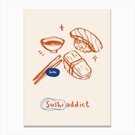 Sushi Addict Canvas Print