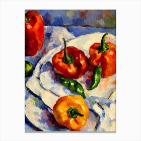 Habanero Pepper Cezanne Style vegetable Canvas Print