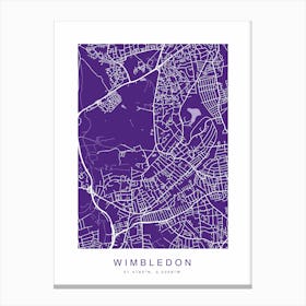 Wimbledon City Map Poster 1 Canvas Print