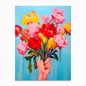 Holding The Bouquet Canvas Print