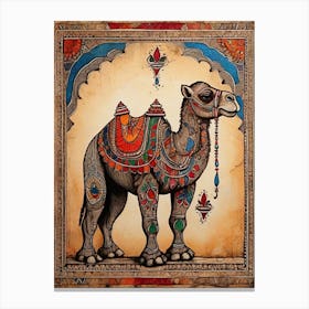 Default Traditional Madhubani Style Painting Of A Camel On A T 0 (2) Canvas Print