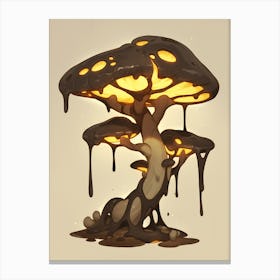 Dripping Mushroom Tree Canvas Print