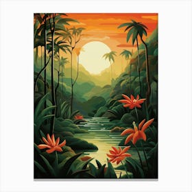 Jungle Abstract Minimalist 9 Canvas Print