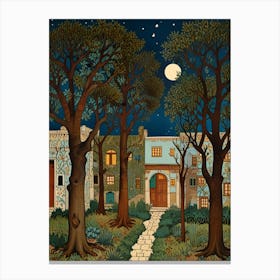 William Morris Night In The Woods 5 Canvas Print