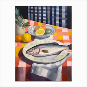 Haddock Still Life Painting Canvas Print