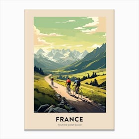 Tour De Mont Blanc France 2 Vintage Cycling Travel Poster Canvas Print