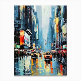 Rainy Day In New York City Canvas Print