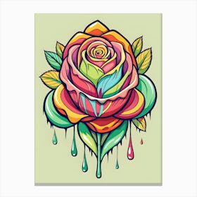 Dripping Rose Canvas Print