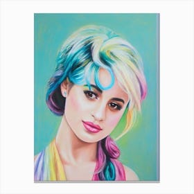 Camila Cabello Colourful Illustration Canvas Print