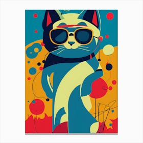 Cat In Sunglasses 4 Canvas Print