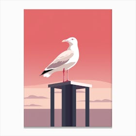 Minimalist Seagull 2 Illustration Canvas Print