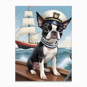 Boston Terrier-Reimagined 106 Canvas Print