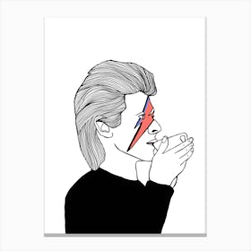 David Bowie Drinking Tea Canvas Print