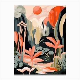 Jungle Abstract Minimalist 3 Canvas Print