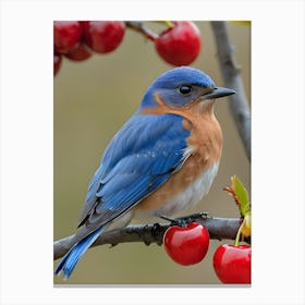 Eastern Bluebird-Reimagined 26 Canvas Print