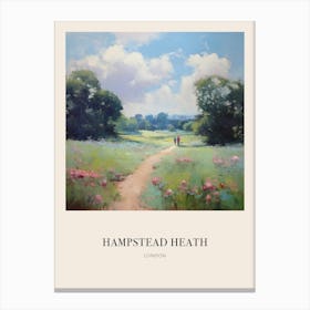 Hampstead Heath London United Kingdom 3 Vintage Cezanne Inspired Poster Canvas Print
