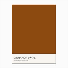 Cinnamon Swirl Colour Block Poster Canvas Print