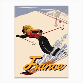 Ski In France Canvas Print