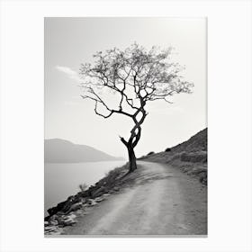Crete, Greece, Photography In Black And White 2 Canvas Print