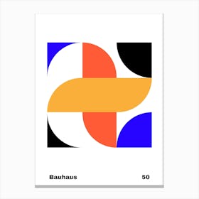 Geometric Bauhaus Poster 50 Canvas Print