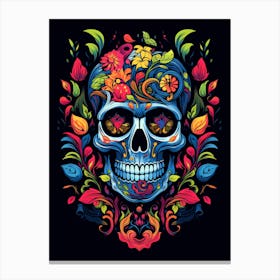 Life's Vivid Echoes in Death's Silhouette Canvas Print
