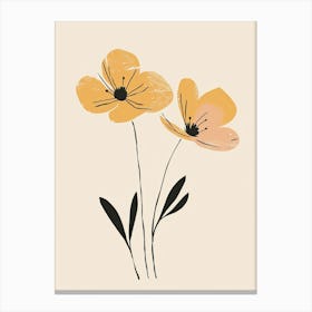 Antwerp Flower Market Boho Minimalist Style 1 Canvas Print