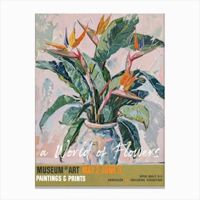 A World Of Flowers, Van Gogh Exhibition Bird Of Paradise 2 Canvas Print