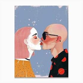 Kissing Couple 4 Canvas Print