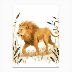 Barbary Lion Hunting 2 Canvas Print